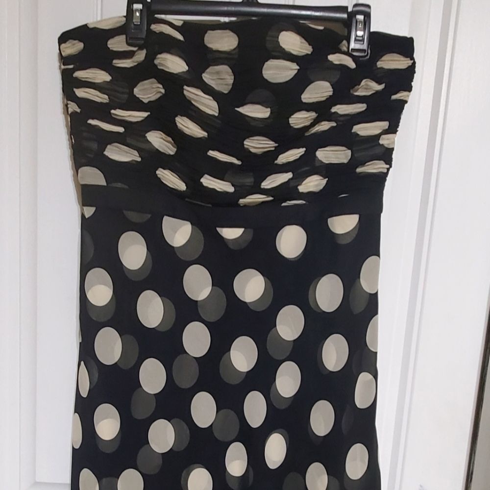 Ann Taylor  Strapless Polka Dot Dress Size 14